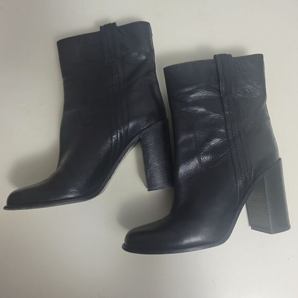 Kate Spade baise pull on black leather boots,  9 - Picture 11 of 13